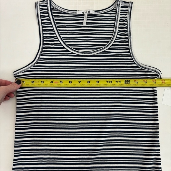 Three Dots 1x1 Stripe Tank Top Size M - Picture 7 of 8